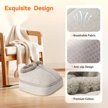 Shiatsu Foot Warmer 3-In-1 Back Massager, Kneading Foot Massager
