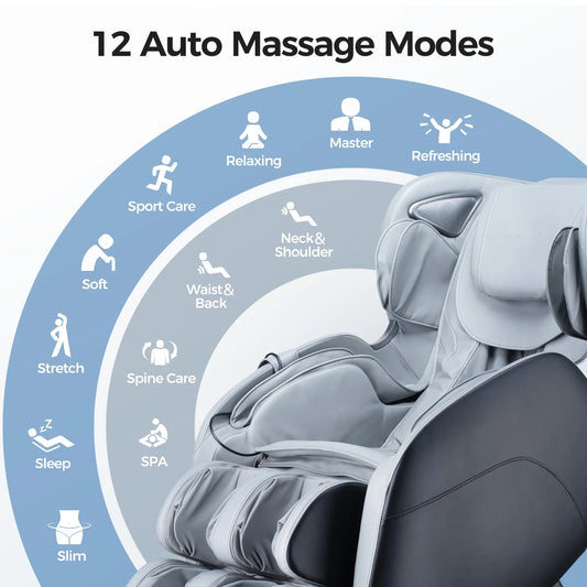 4D Massage Chair - Zero Gravity Shiatsu & Heat Therapy - SP!NECK™ 