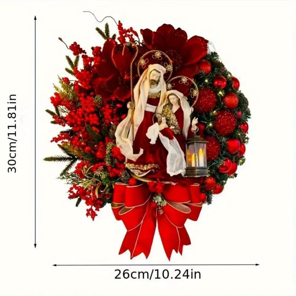 Sp Hot Sale Merry Christmas Decoration Wreath Manufacturer Artificial Greenery Christmas Garland Decoration