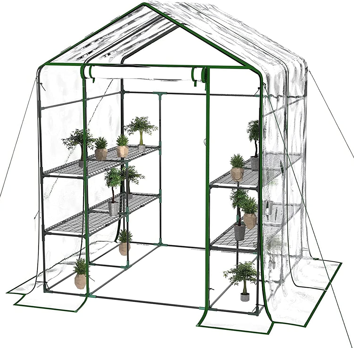 BLUU Greenhouse, Portable Green House Indoor and Outdoor Kit with Anchors and Ropes