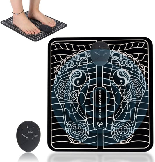 Electric Foot Massager Pad Electrostimulator Massage Mat EMS Muscle Massager Relax Feet Massage Fitness Masajeador USB Charging