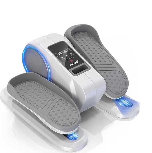 under Desk Elliptical Machine, Electric Ellipse Leg Exerciser for Senior, 12 Adjustable Speeds Quiet and Portable Seated Pedal Exerciser for Training with Remote Control, Gray