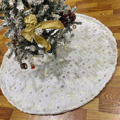Christmas Tree Skirt Snowflake Decoration Skirt Christmas Decoration Ornament Xmas Trees Skirts Base Cover New Year Navidad