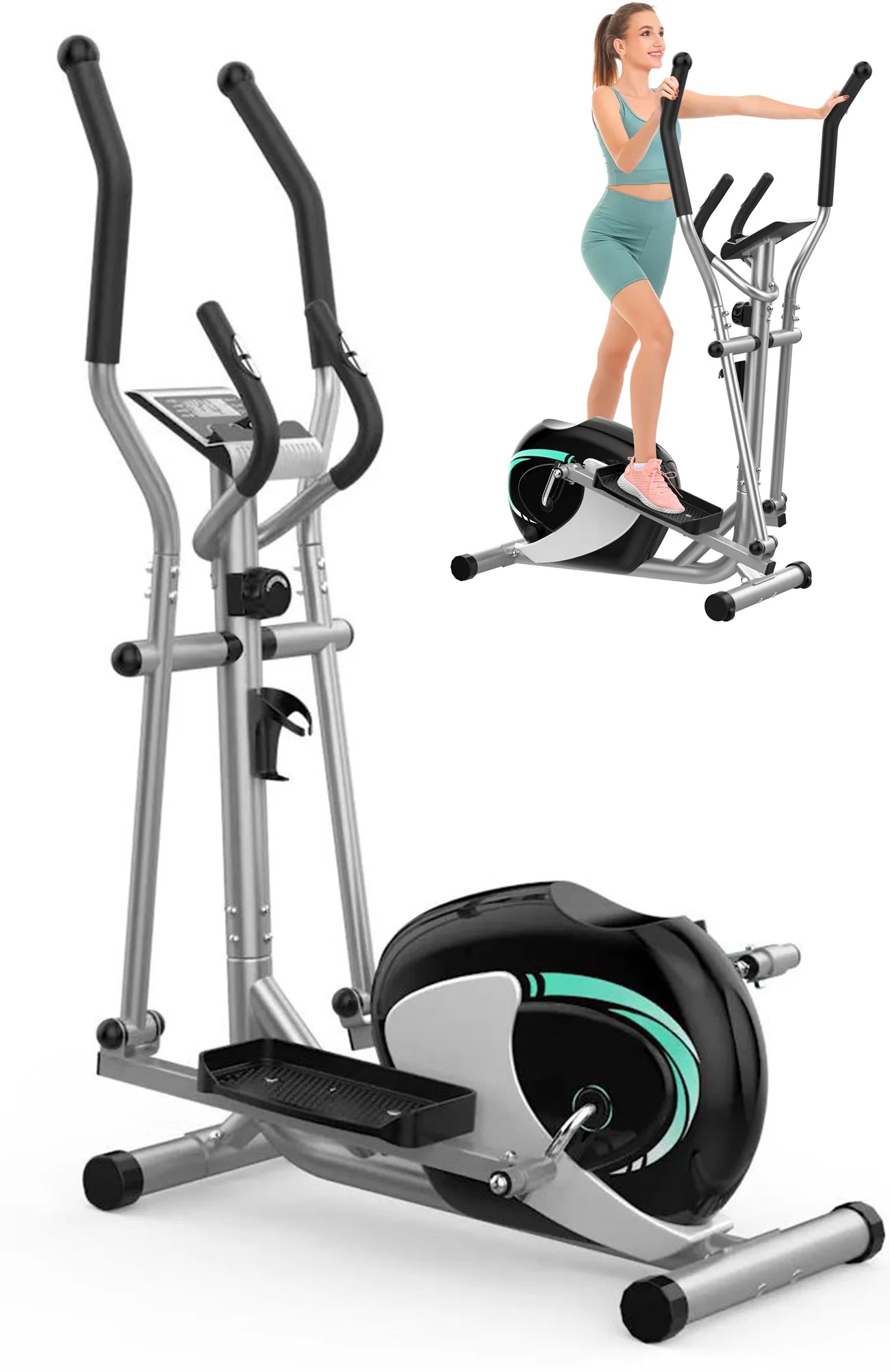 Elliptical Machine,  Magnetic Elliptical Trainer Fitness Equipment for Home Gym Cardio Workout 265Lb