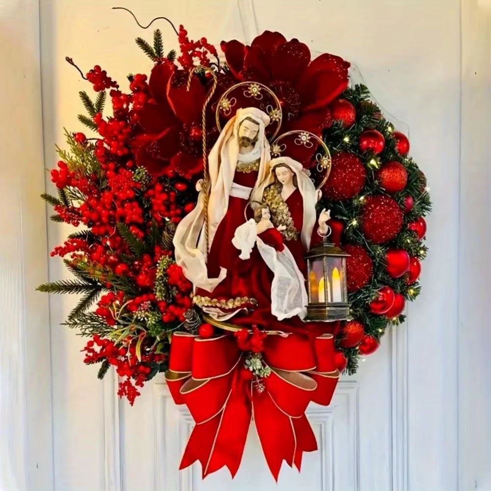 Sp Hot Sale Merry Christmas Decoration Wreath Manufacturer Artificial Greenery Christmas Garland Decoration