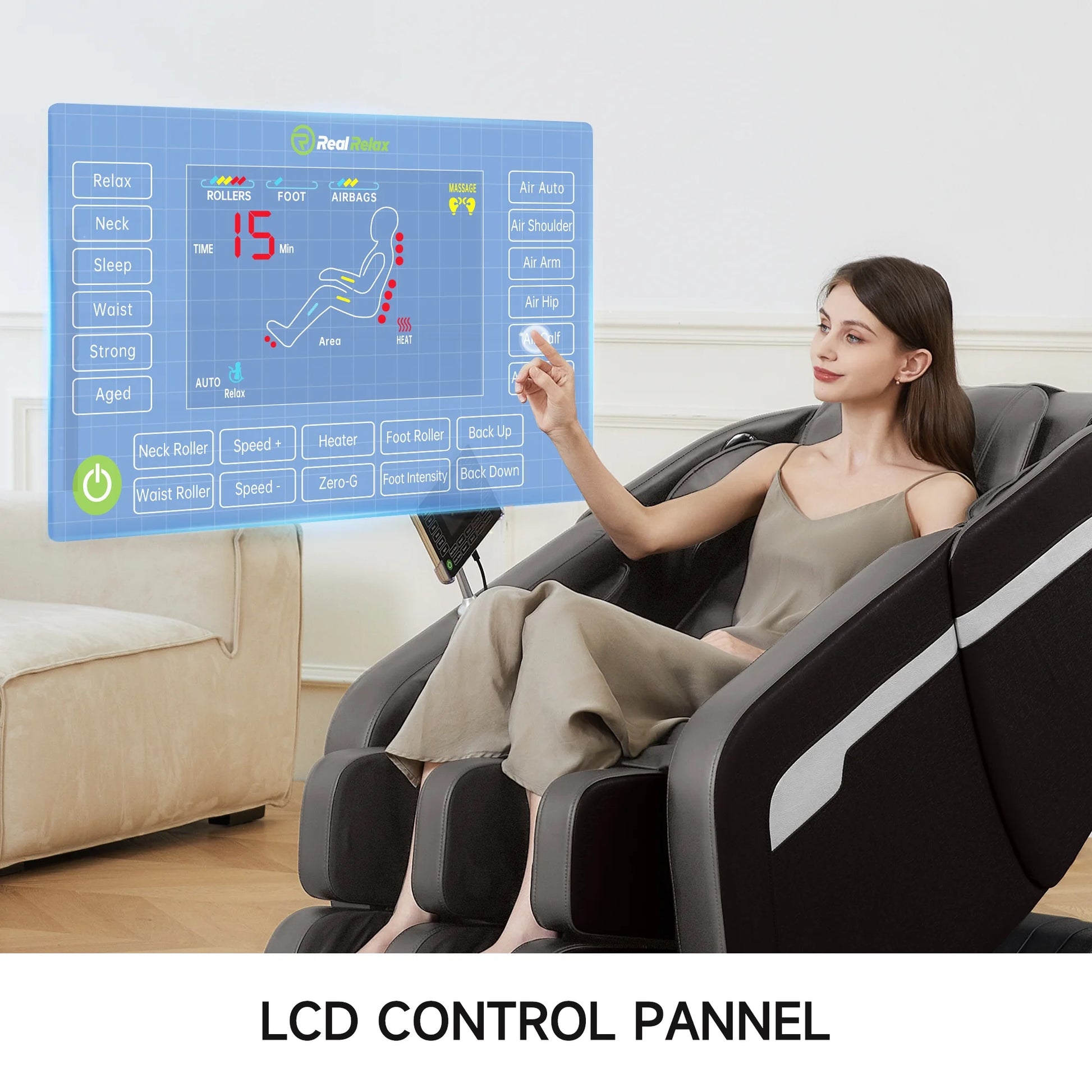 Massage Chair, Full Body Zero Gravity Massage Chair Recliner with Foot Massager, Brown - SP!NECK™ 