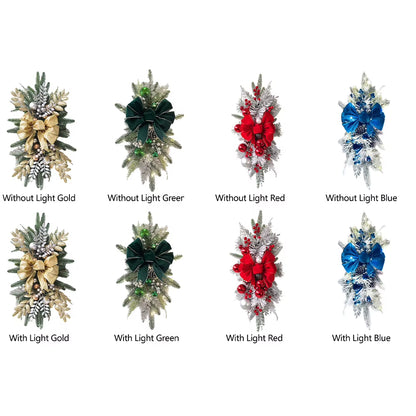 Christmas Wreath Pendants Festive Door Window Wreath Decoration Stairway Stairs Trim Garland Xmas Navidad Wreath Hanging Pendant