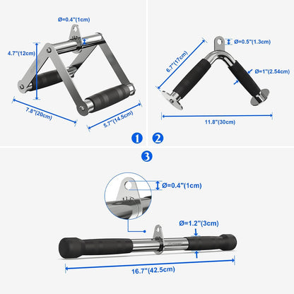 POWER GUIDANCE Cable Machine Attachment, LAT Pulldown Attachments, Cable Attachments for Gym, Home Gym Accessories
