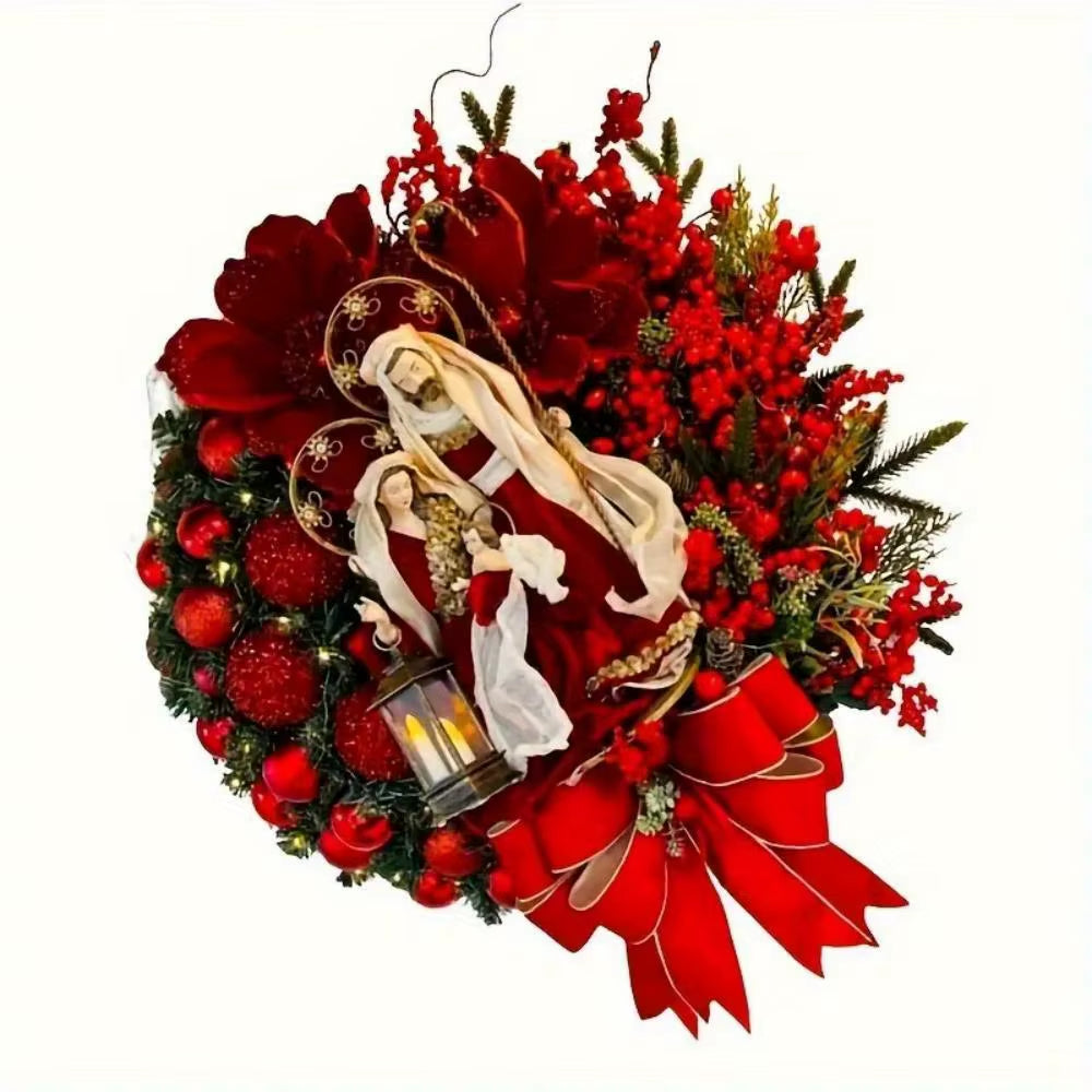 Sp Hot Sale Merry Christmas Decoration Wreath Manufacturer Artificial Greenery Christmas Garland Decoration