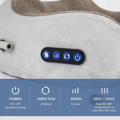 Electric Neck Massager with Heat Vibration 3D Massage U Shaped Pillow for Shoulder Cervical Pain Relief Fatigue - SP!NECK™ 
