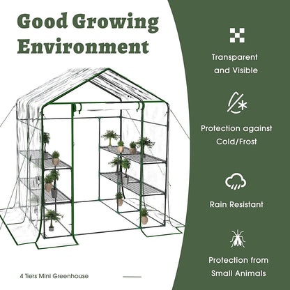 BLUU Greenhouse, Portable Green House Indoor and Outdoor Kit with Anchors and Ropes