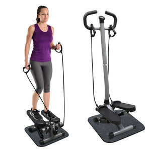 Mini Stair Stepper with Resistance Bands and Handlebar