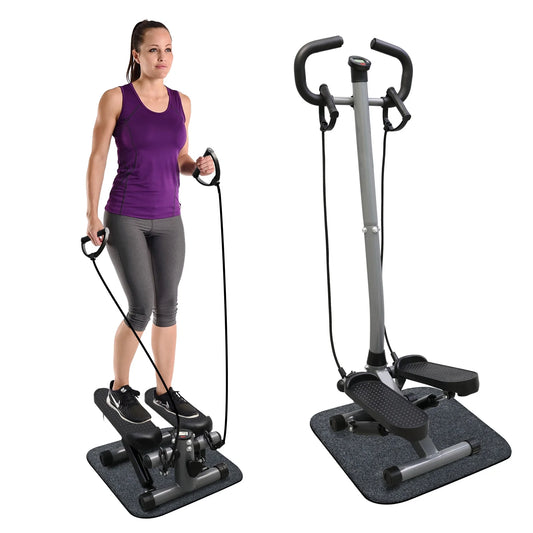 Mini Stair Stepper with Resistance Bands and Handlebar