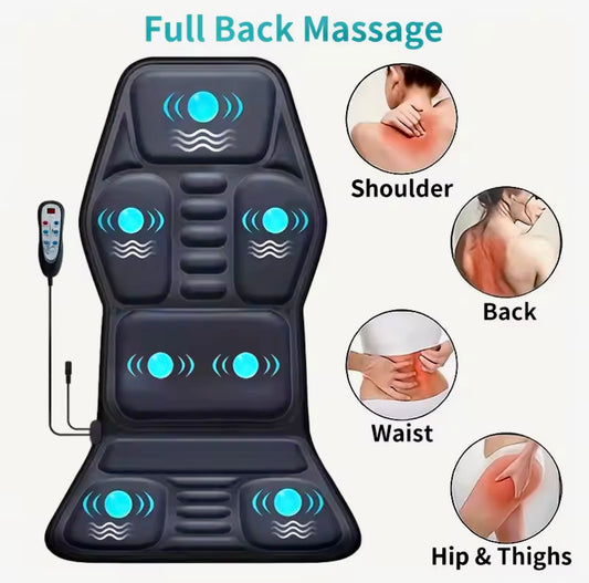 Massage Chair Cushion | Neck & Lumbar Support with Heat