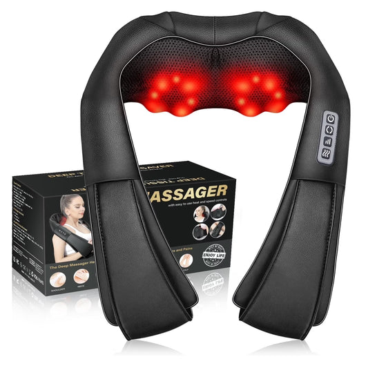 Ikristin Shiatsu Neck Shoulder and Back Massager with Heat, Cordless Shiatsu Shoulder, Electric Deep Tissue 4D Kneading Massage - SP!NECK™ 