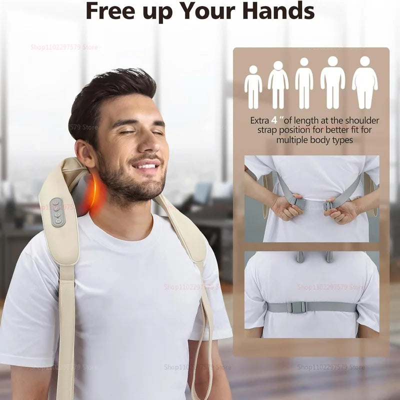 Cordless Shiatsu Neck and Back Massager with Heat