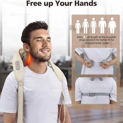 Cordless Shiatsu Neck and Back Massager with Heat