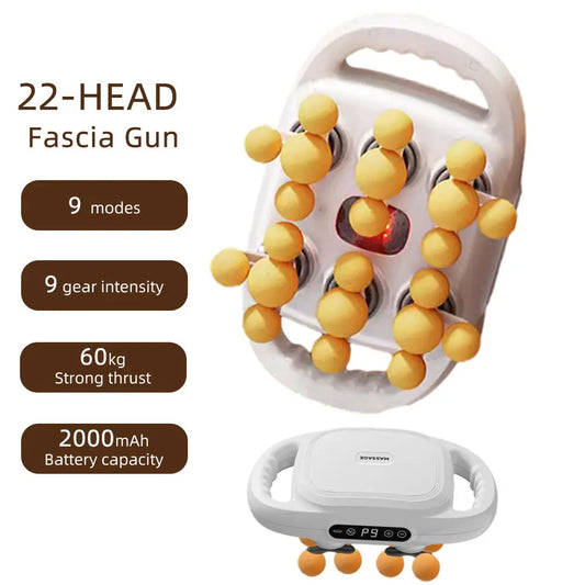 22-Head Fascia Gun High-Frequency Vibration Body Massage Gun Back and Waist Massager Neck Shoulder Massager Muscle Masajeador - SP!NECK™ 