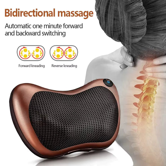 Head Massager Car Home Cervical Shiatsu Massage Neck Back Waist Body Electric Multifunctional Massage Pillow Cushion - SP!NECK™ 