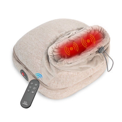 Shiatsu Foot Warmer 3-In-1 Back Massager, Kneading Foot Massager