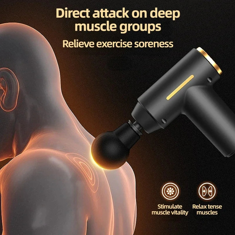 Muscle Massage Gun Vibration Massage Fascia Gun Massage Body Neck Back Deep Muscle Massage Relaxation Tools