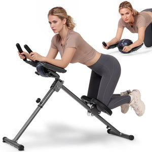 Adjustable Ab Machine with Detachable Ab Roller Wheel
