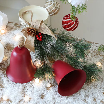 Christmas Wreath Pendant Christmas Home Shopping Mall Layout Pine Needle Double Bell Door Hanging Holiday Decoration Pendant