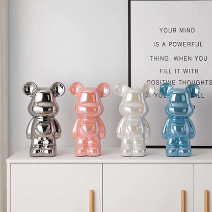 18-28CM European Electroplating Ceramic Care Bear Doll Ornament Home Desktop Living Room Decoration Ornament Decorative Figurine