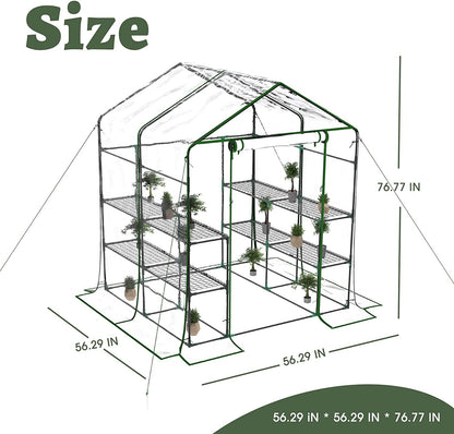 BLUU Greenhouse, Portable Green House Indoor and Outdoor Kit with Anchors and Ropes