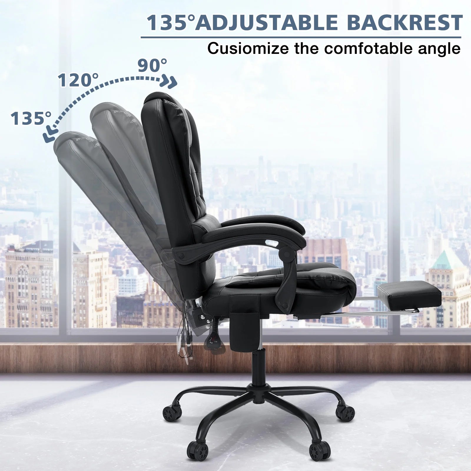 Massage Chair for Office and Home- Vibration and Lumbar Heat - SP!NECK™ 