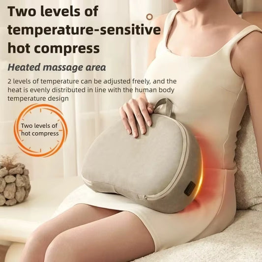 Electric Multifunctional Waist Back Massager Neck Massage Pillow Roller Kneading Shiatsu Heating Fatigue Relieve Gift