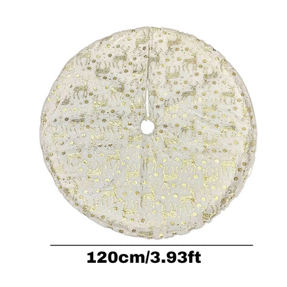 Christmas Tree Skirt Snowflake Decoration Skirt Christmas Decoration Ornament Xmas Trees Skirts Base Cover New Year Navidad