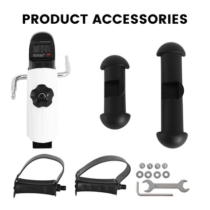 Mini Exercise Bike Multi-Function Stepper Digital under Desk Bike Arm Leg with LCD Screen Display Pedal Exerciser Peddler Traine