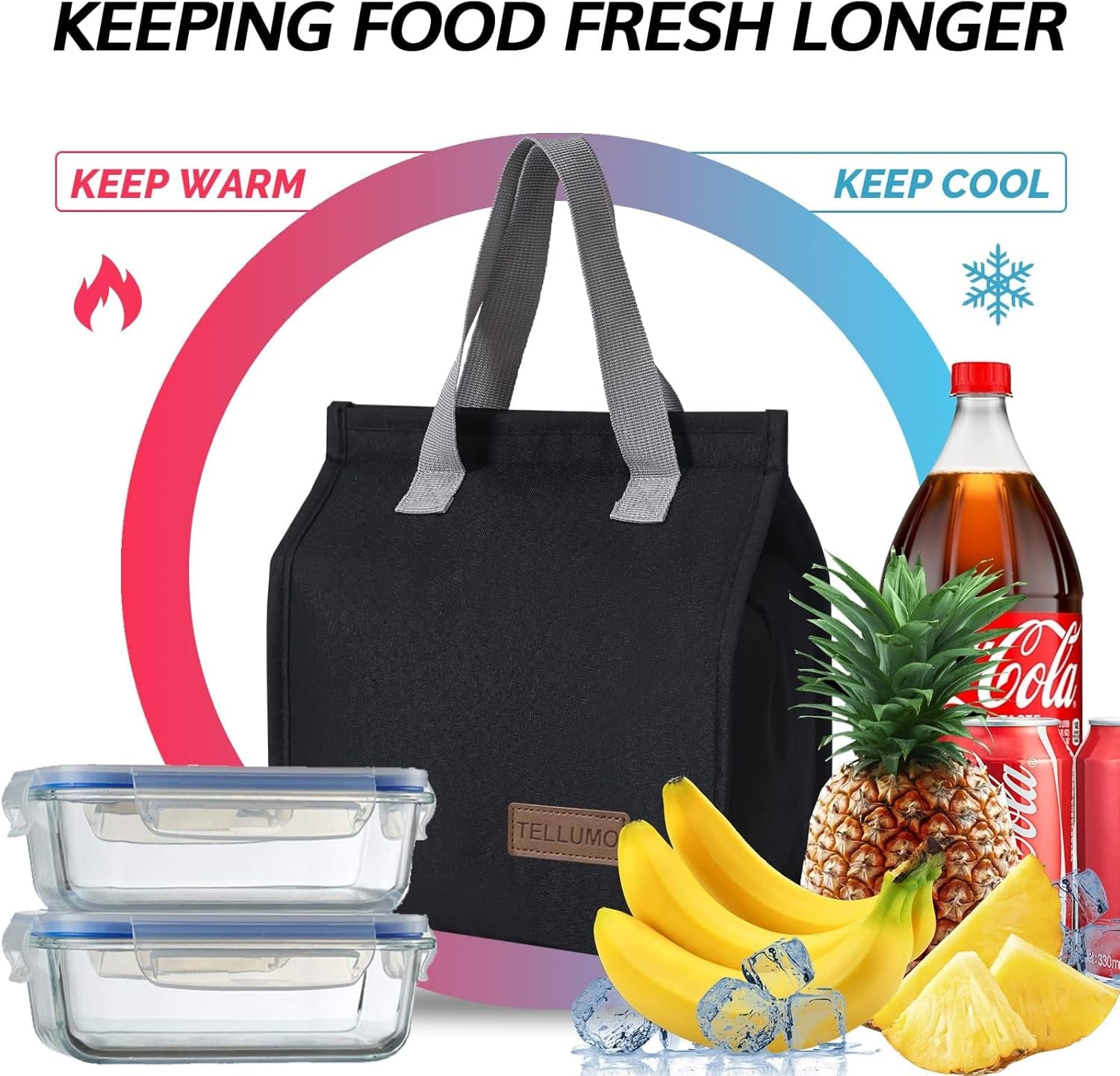 Lunch Box Container Reusable Leakproof Tote for Office, Work, School, Beach or Travel 