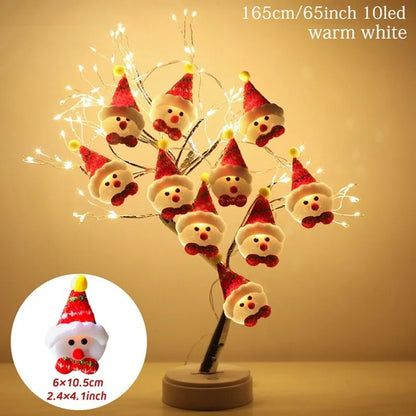 Snowman Christmas LED Garland String Light Merry Christmas Decorations for Home 2024 Cristmas Tree Ornament Xmas Navidad Gifts