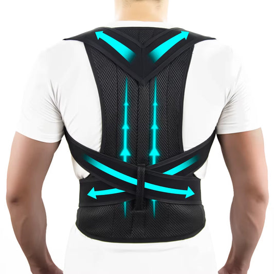 Back Brace Posture Corrector for Women and Men, Shoulder Straightener, Adjustable Full Back Support for Upper and Lower Back - SP!NECK™ 