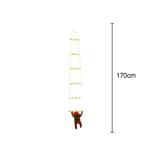 LED Christmas Decorations Fairy Lamp LED Ladder Lamp with Climbing Santa Claus Home Outdoor Christmas Light New Year Ornaments S