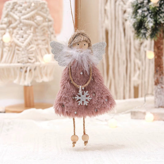 3PCS Christmas Tree Decorations Cute Angel Doll Girl Pendant Navidad 2024 New Year Christmas Tree Ornaments Xmas Gift for Kids