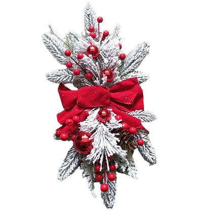 Christmas Swag Wreath Pendants Without/With Light Atmosphere Decorative Garland Home Door Window Decoration Party Supplies
