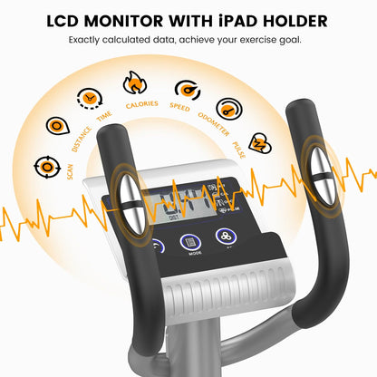 Elliptical Machine,  Magnetic Elliptical Trainer Fitness Equipment for Home Gym Cardio Workout 265Lb