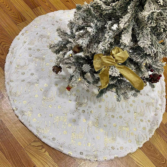 Christmas Tree Skirt Snowflake Decoration Skirt Christmas Decoration Ornament Xmas Trees Skirts Base Cover New Year Navidad
