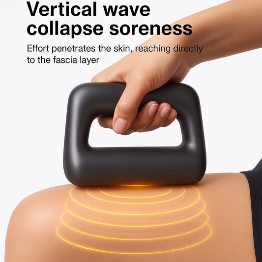 Generated vertical wave massage device image on white background