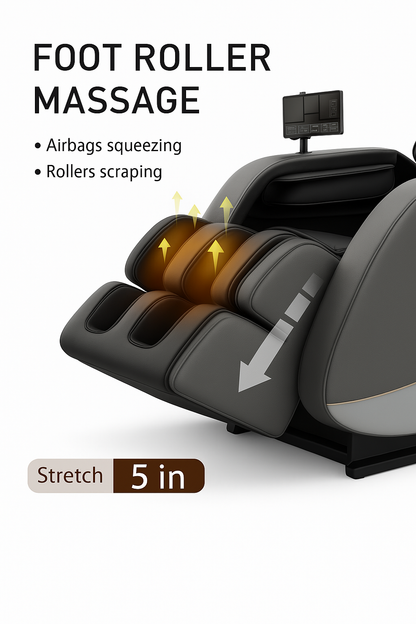 Zero Gravity Massage Chair – Full Body, Heat & Foot Rollers - SP!NECK™ 