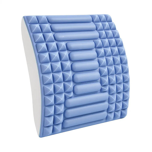 SP!NECK ergonomic blue lumbar support cushion with textured foam for posture and back pain relief