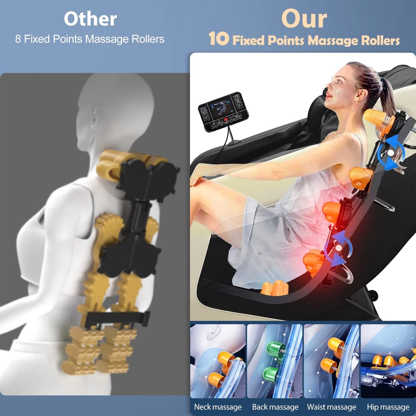 Shiatsu Zero Gravity Massage Chair with Air Compression - SP!NECK™