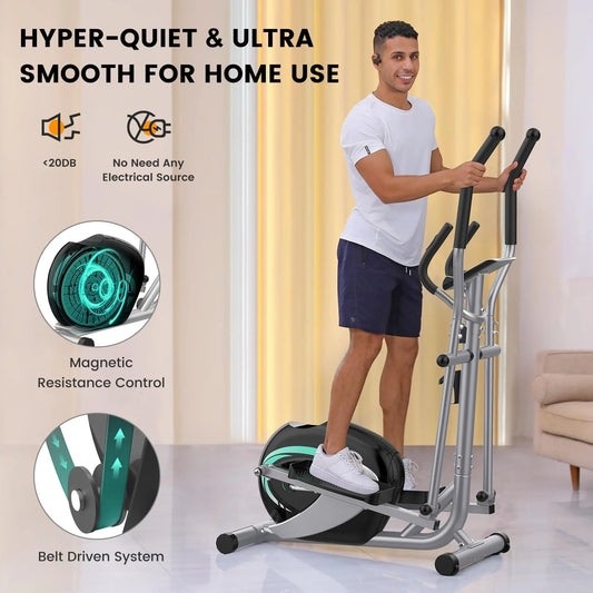 Magnetic Elliptical Trainer Capacity for Home Cardio - SP!NECK™