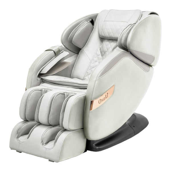 Experience Ultimate Relaxation with the Osaki OS-Champ L-Track Massage Chair in Elegant Beige and Brown